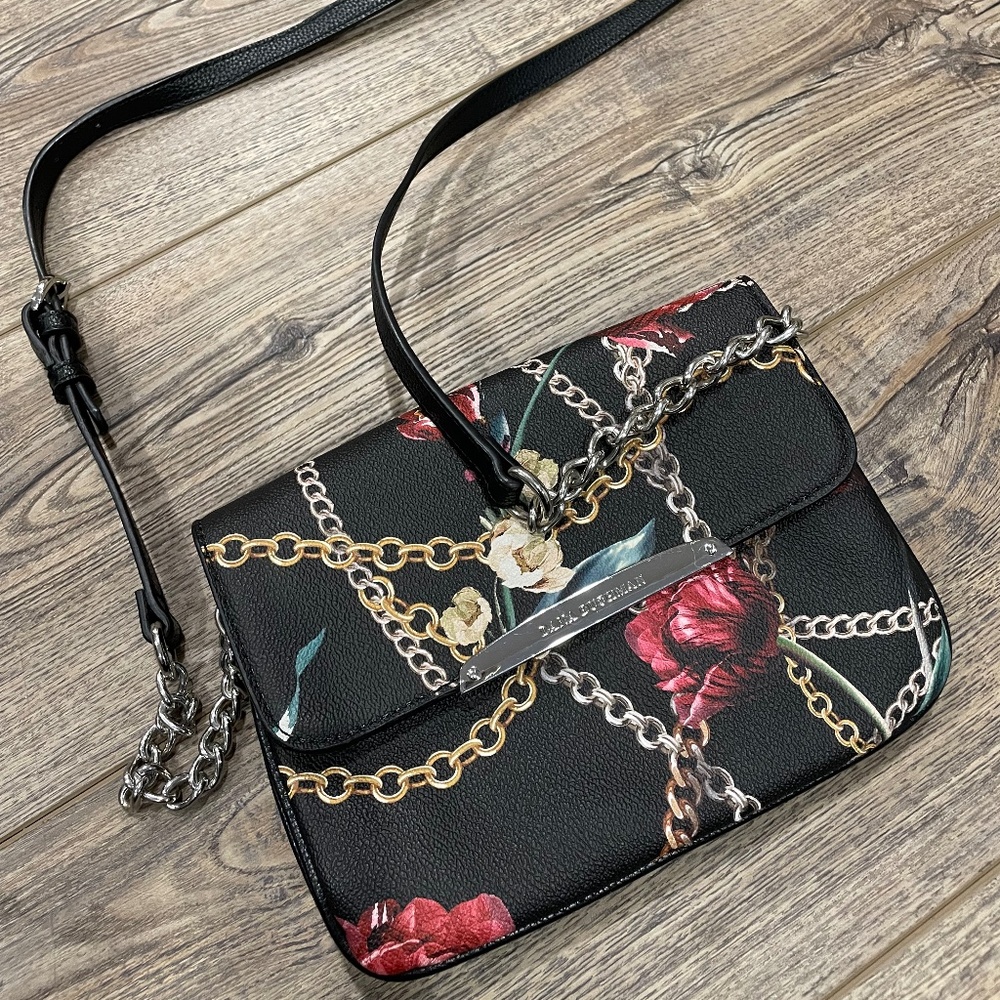 Dana Buchman Crossbody Floral Black Bag Purse